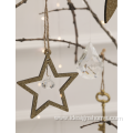 Wooden Star Christmas Tree Ornaments
